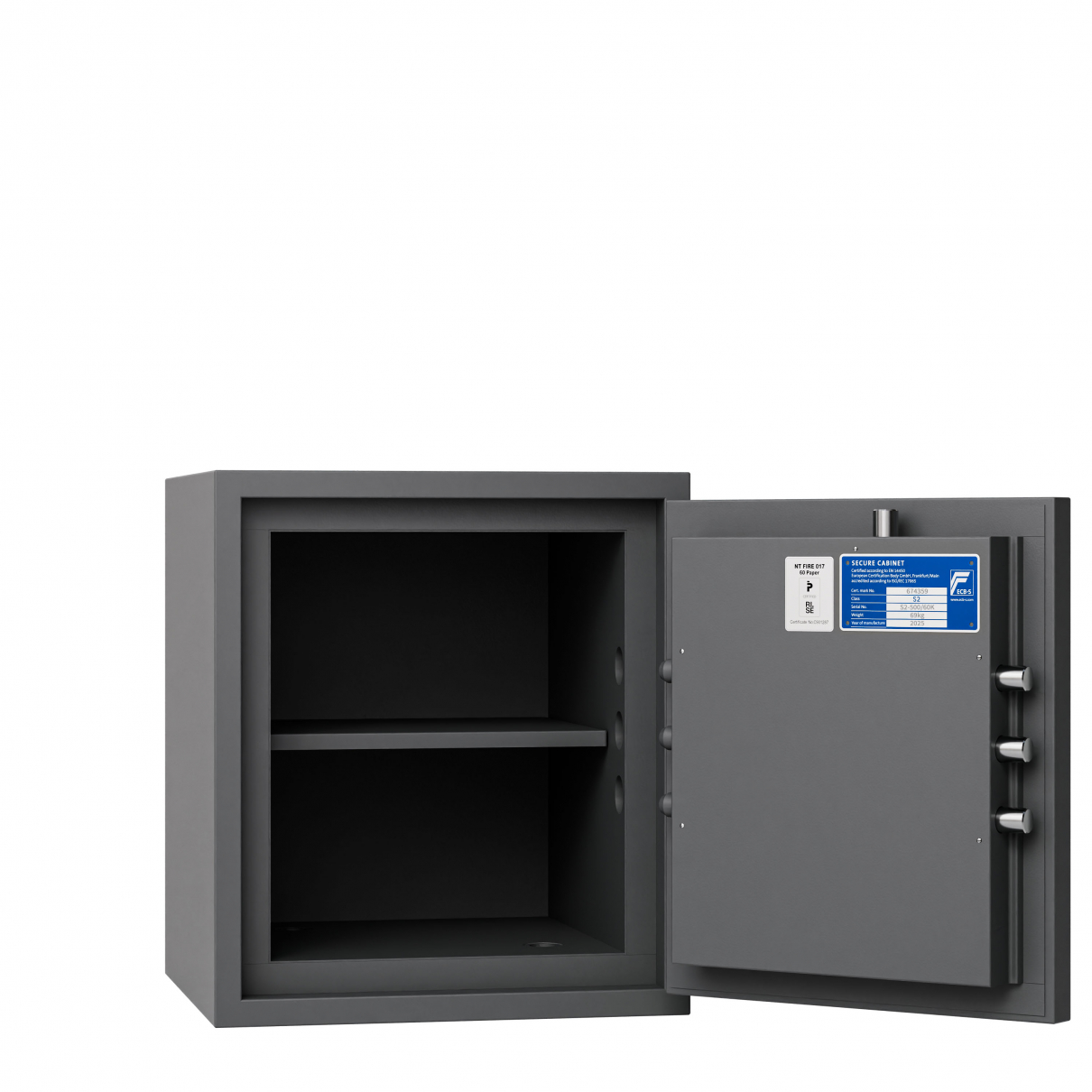 Anti-theft safe Robur Safe S2 500/60P Key lock in the group All products / Valuekeeping cabinets / Medium-sized cabinets at MBG Sweden (680660)