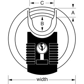 Padlock MBG Excell Discus 70 mm
