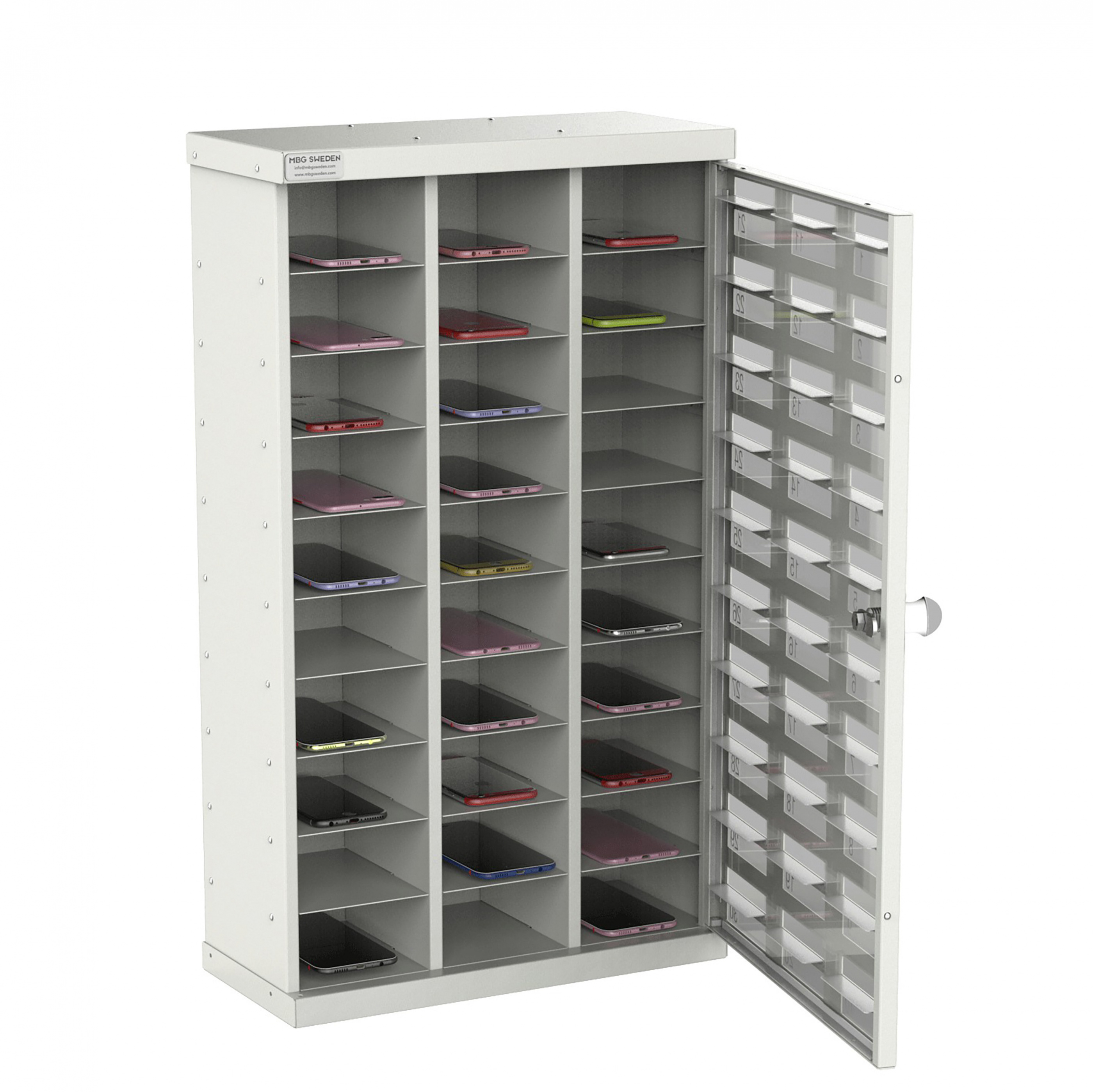 Mobile phone locker MBG 30 key lock